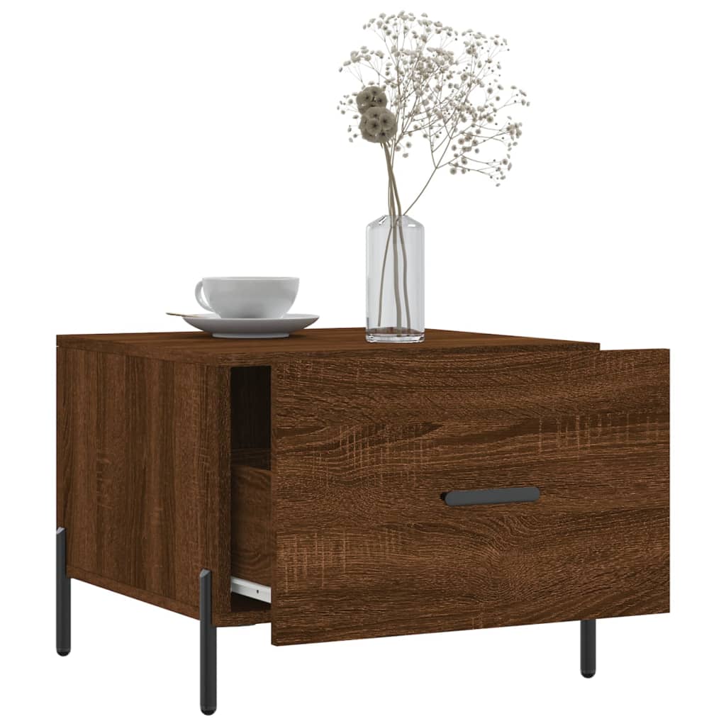 Coffee Tables 2 pcs Brown Oak 50x50x40 cm Engineered Wood