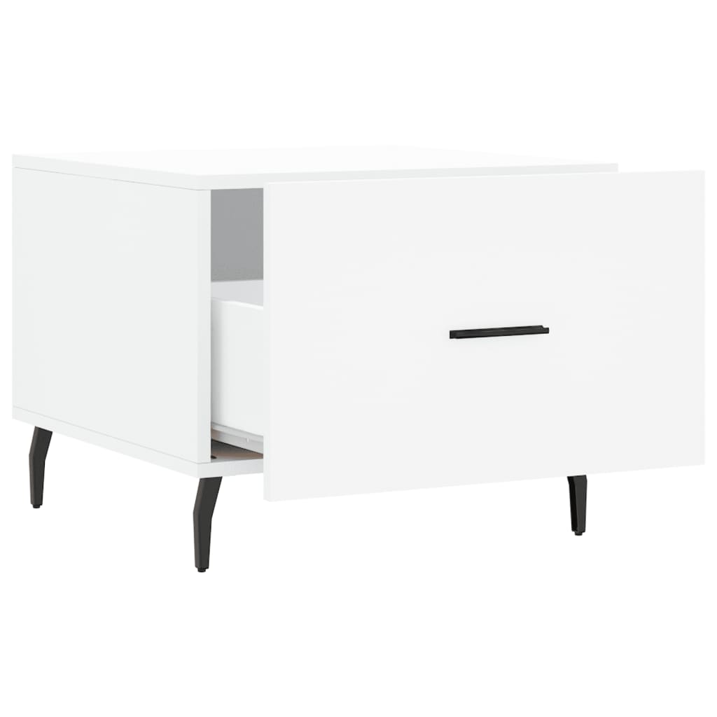 Coffee Tables 2 pcs White 50x50x40 cm Engineered Wood