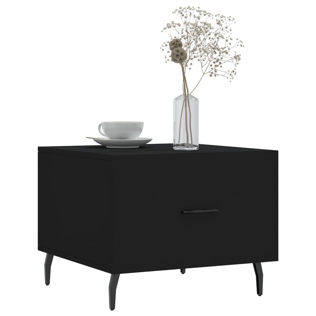 Coffee Tables 2 pcs Black 50x50x40 cm Engineered Wood