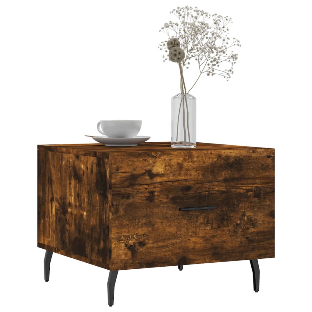 Coffee Tables 2 pcs Smoked Oak 50x50x40 cm Engineered Wood