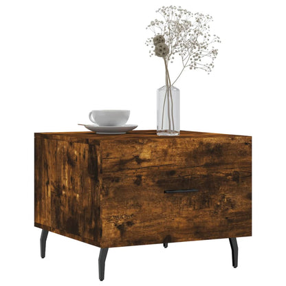 Coffee Tables 2 pcs Smoked Oak 50x50x40 cm Engineered Wood