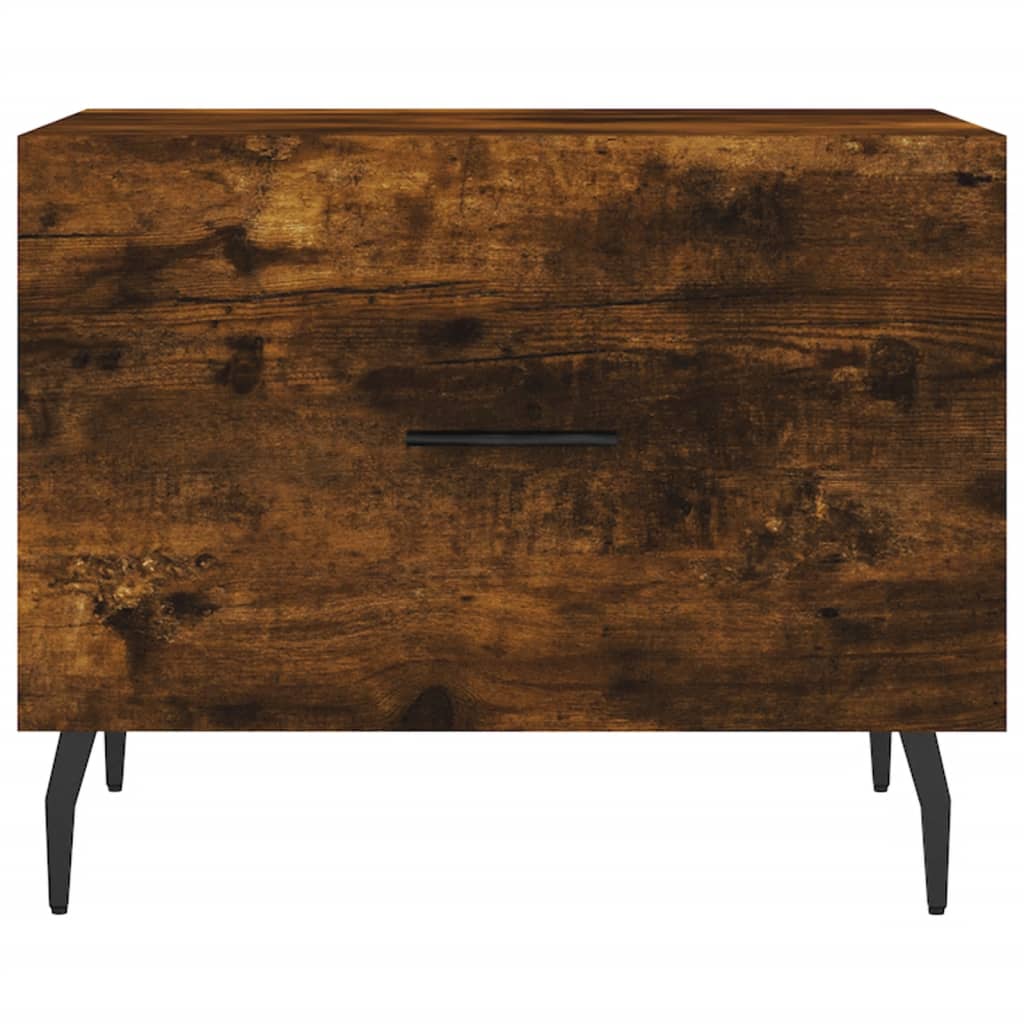 Coffee Tables 2 pcs Smoked Oak 50x50x40 cm Engineered Wood