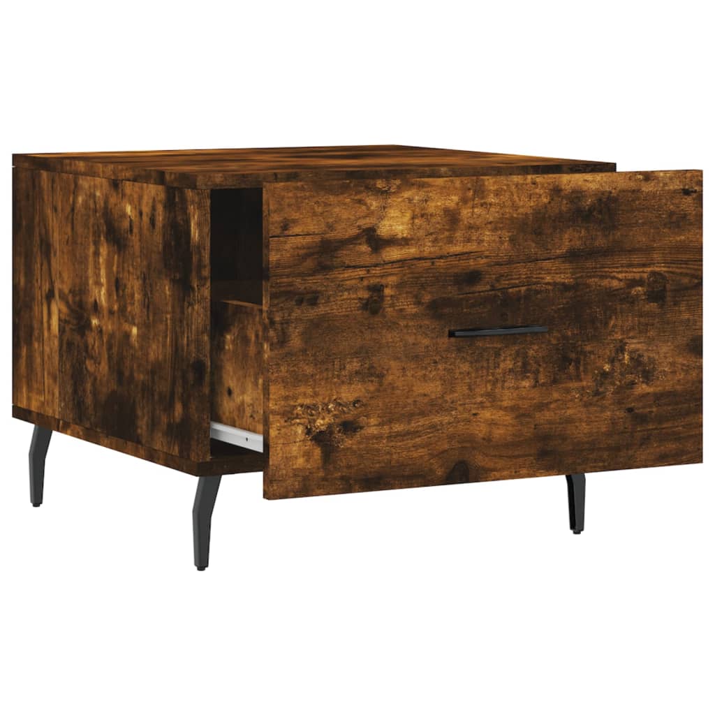 Coffee Tables 2 pcs Smoked Oak 50x50x40 cm Engineered Wood