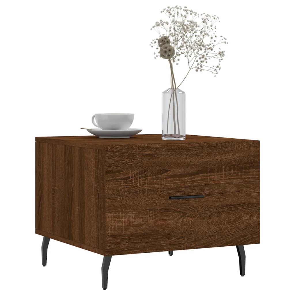 Coffee Tables 2 pcs Brown Oak 50x50x40 cm Engineered Wood