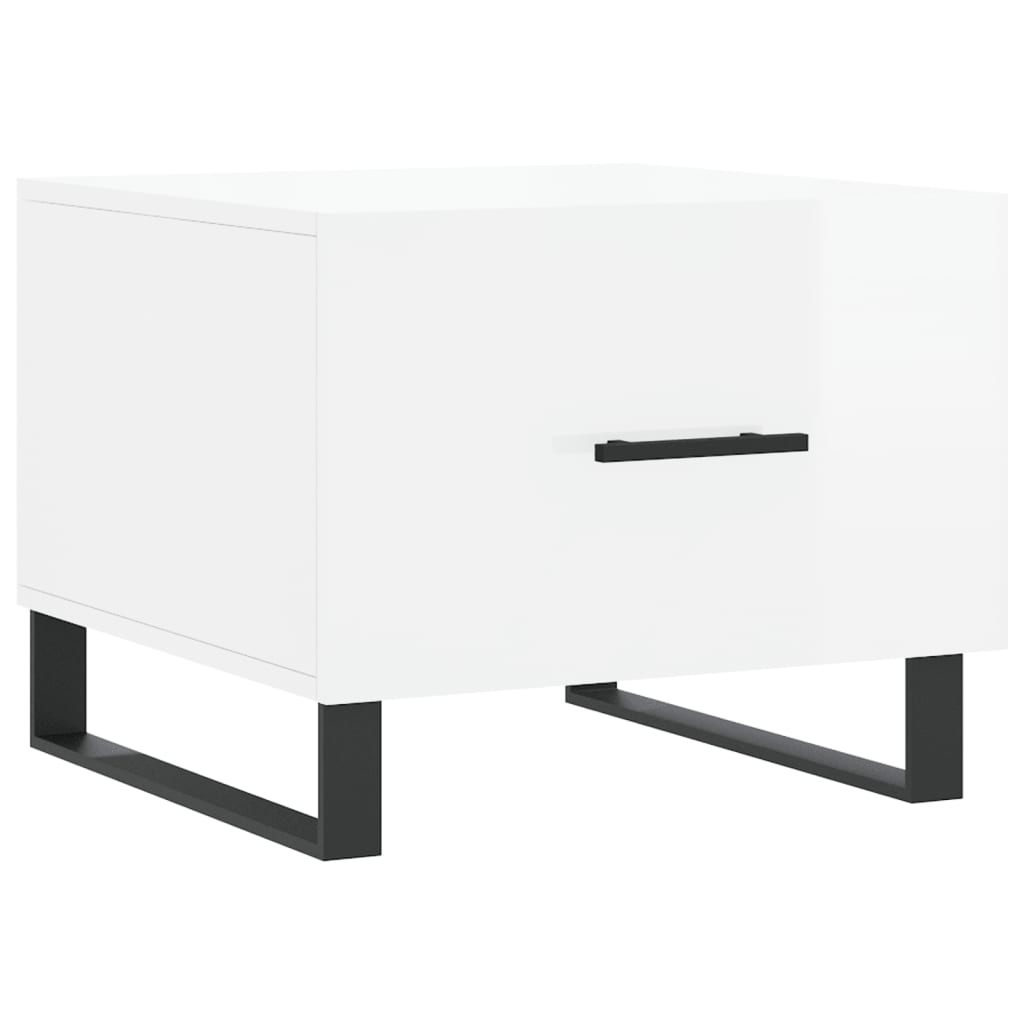 Coffee Tables 2pcs High Gloss White 50x50x40 cm Engineered Wood