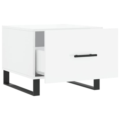 Coffee Tables 2pcs High Gloss White 50x50x40 cm Engineered Wood