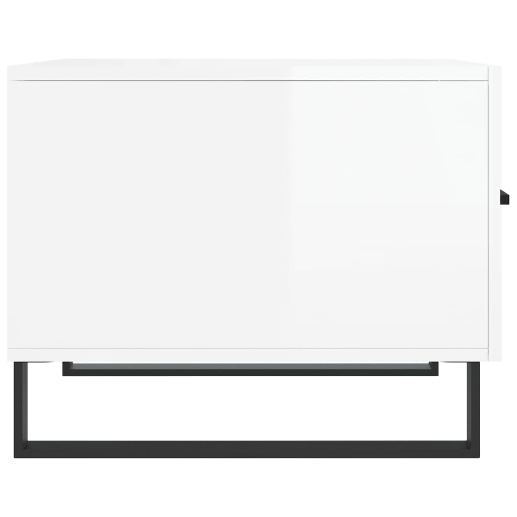 Coffee Tables 2pcs High Gloss White 50x50x40 cm Engineered Wood