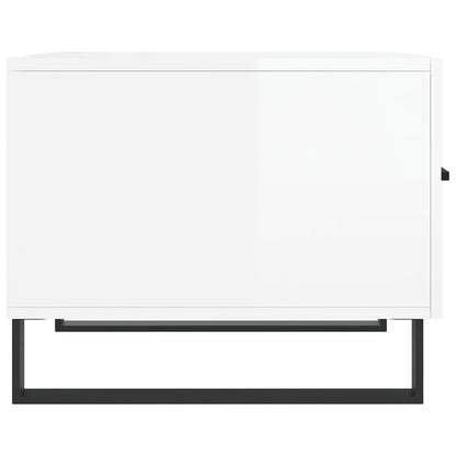 Coffee Tables 2pcs High Gloss White 50x50x40 cm Engineered Wood
