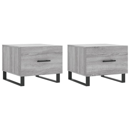 Coffee Tables 2 pcs Grey Sonoma 50x50x40 cm Engineered Wood
