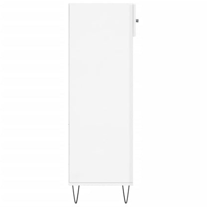 Shoe Cabinet High Gloss White 60x35x105 cm Engineered Wood