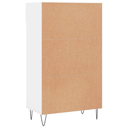 Shoe Cabinet High Gloss White 60x35x105 cm Engineered Wood
