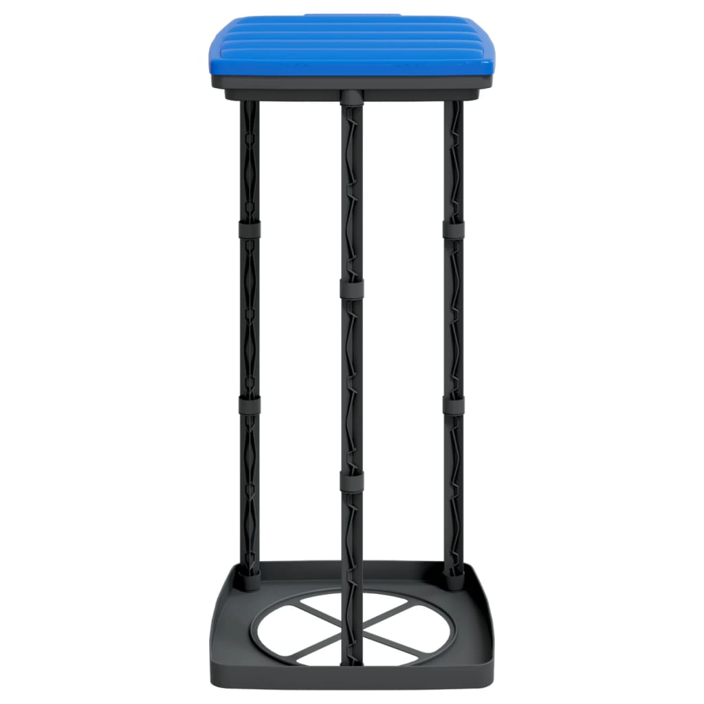 Rubbish Bag Holders 2 pcs Black and Blue 60 L PP