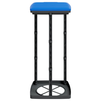 Rubbish Bag Holders 2 pcs Black and Blue 60 L PP