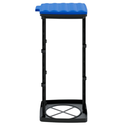 Rubbish Bag Holders 2 pcs Black and Blue 60 L PP