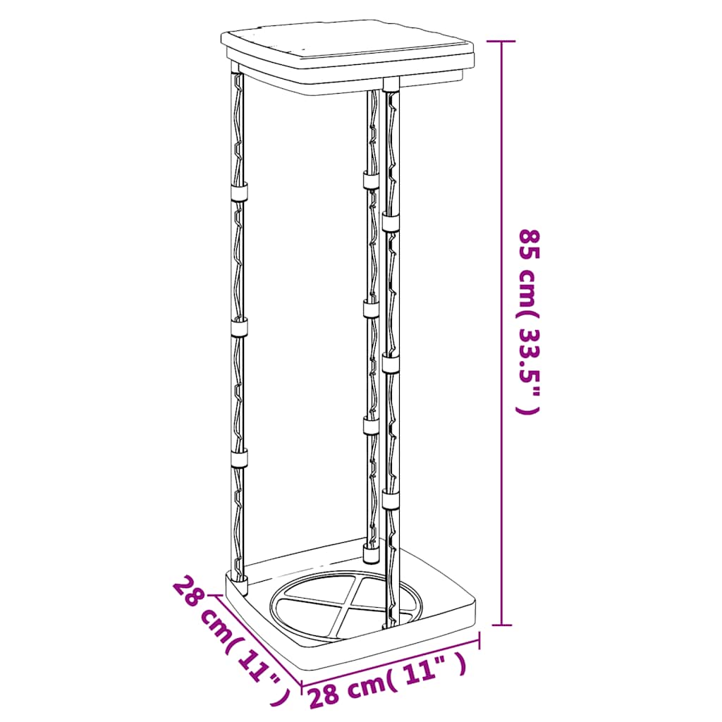 Rubbish Bag Holders 2 pcs Black and Blue 120 L PP