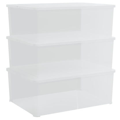 Plastic Storage Boxes 3 pcs 10 L Stackable