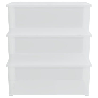 Plastic Storage Boxes 3 pcs 10 L Stackable
