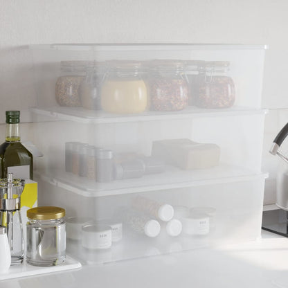 Plastic Storage Boxes 3 pcs 25 L Stackable