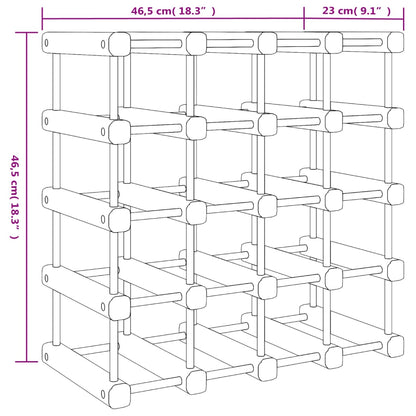 Wine Rack for 20 Bottles 46.5x23x46.5 cm Solid Wood Pine