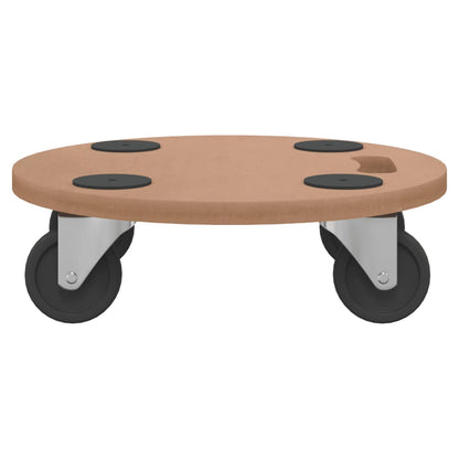 Dolly Trolleys 2 pcs Round Engineered Wood
