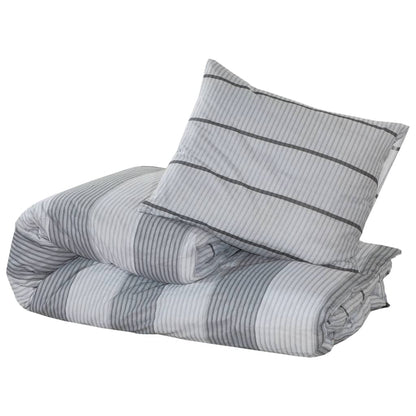 Duvet Cover Set Grey 240x220 cm Cotton