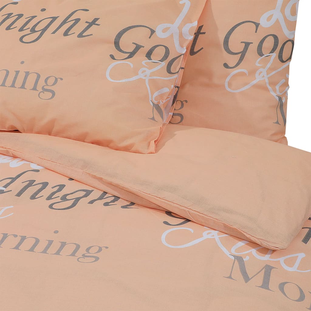Duvet Cover Set Pink 200x220 cm Cotton