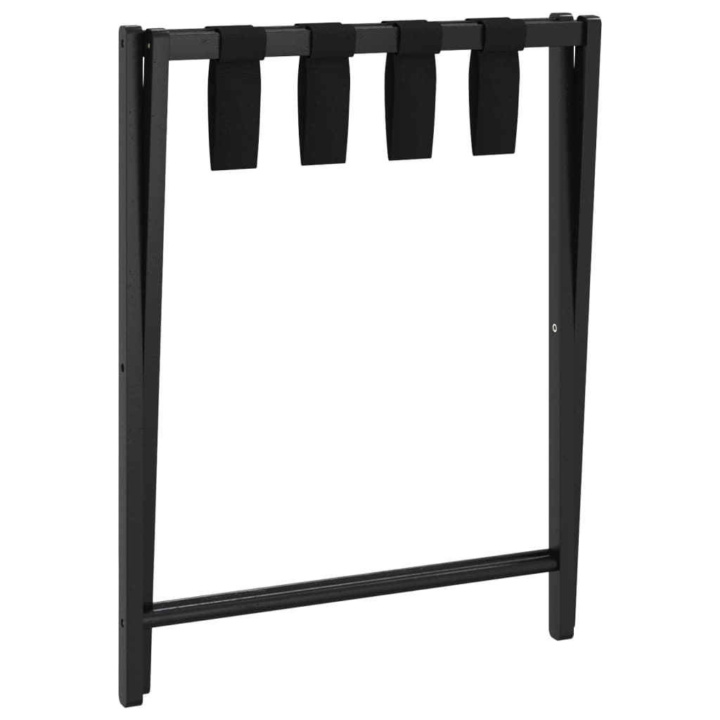 Luggage Rack Black 68.5x38x58 cm Bamboo