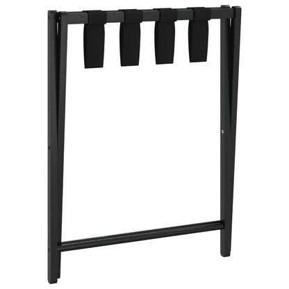 Luggage Rack Black 68.5x38x58 cm Bamboo
