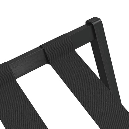 Luggage Rack Black 68.5x38x58 cm Bamboo