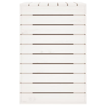 Laundry Basket White 88.5x44x66 cm Solid Wood Pine