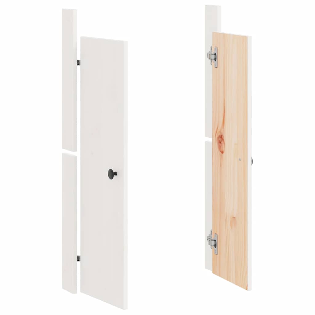 Outdoor Kitchen Doors 2 pcs White 50x9x82 cm Solid Wood Pine