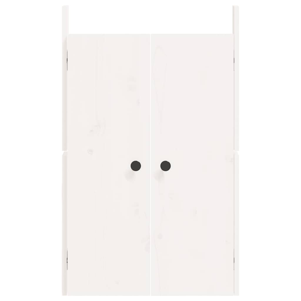 Outdoor Kitchen Doors 2 pcs White 50x9x82 cm Solid Wood Pine