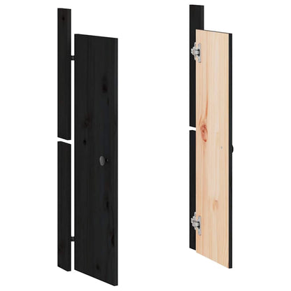 Outdoor Kitchen Doors Black 50x9x82 cm Solid Wood Pine