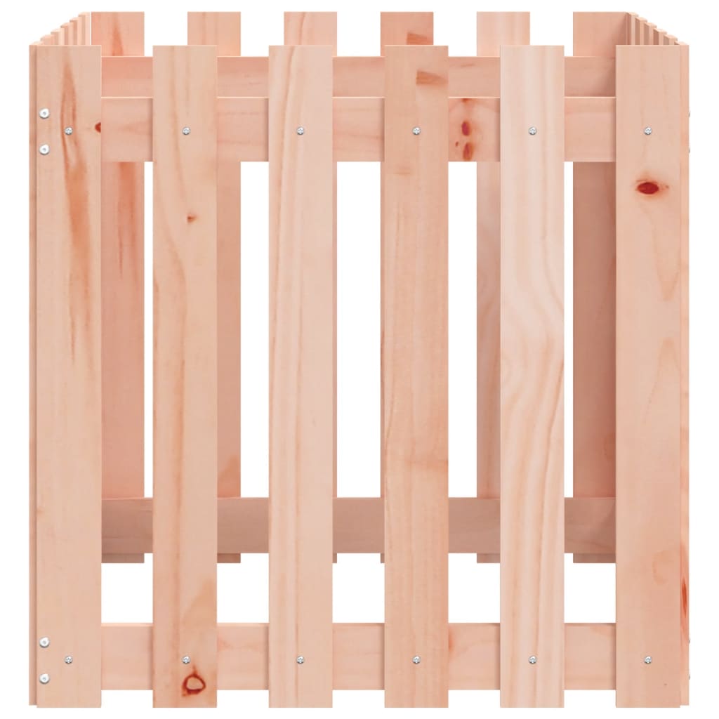 Garden Planter with Fence Design 60x60x60 cm Solid Wood Douglas