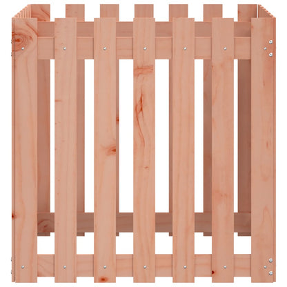 Garden Planter with Fence Design 70x70x70 cm Solid Wood Douglas