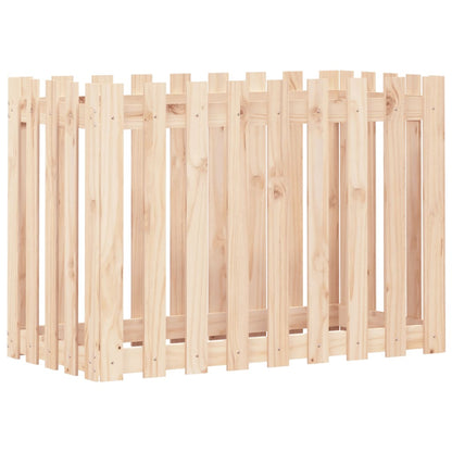 Garden Raised Bed with Fence Design 100x50x70 cm Solid Wood Pine