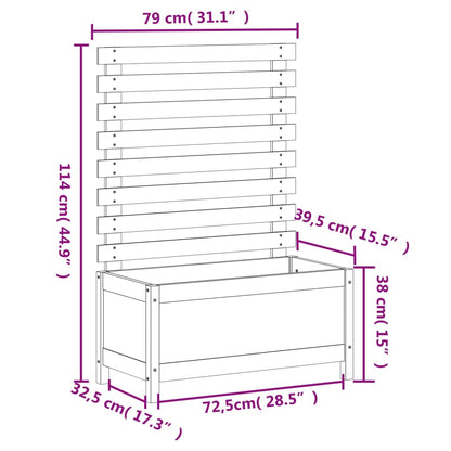 Garden Planter with Rack 79x39.5x114 cm Solid Wood Douglas