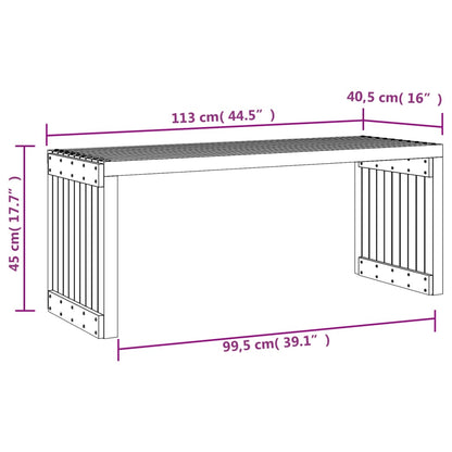 Garden Bench Extendable 212.5x40.5x45 cm Impregnated Wood Pine