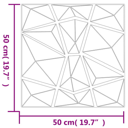 Wall Panels 48 pcs Green 50x50 cm XPS 12 m² Diamond
