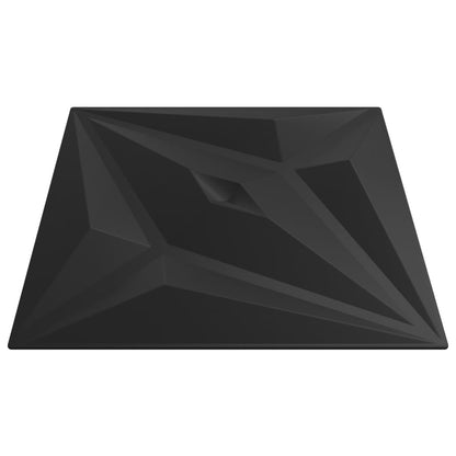 Wall Panels 48 pcs Black 50x50 cm XPS 12 m² Star
