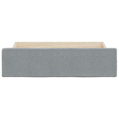 Bed Drawers 2 pcs Light Grey Engineered Wood and Fabric