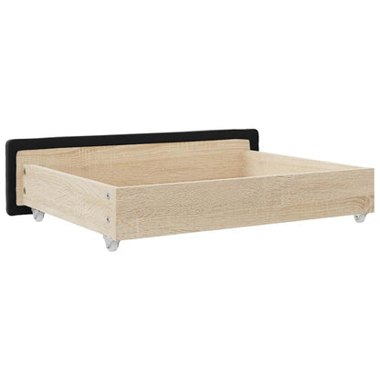 Bed Drawers 2 pcs Black Engineered Wood and Fabric
