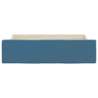 Bed Drawers 2 pcs Blue Engineered Wood and Velvet