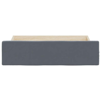 Bed Drawers 2 pcs Dark Grey Engineered Wood and Velvet