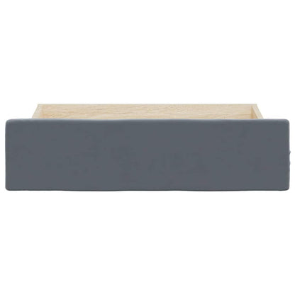 Bed Storage Drawers 2 pcs Dark Grey Engineered Wood and Velvet