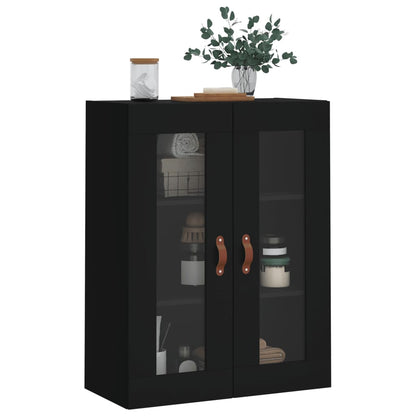Wall Mounted Cabinet Black 69.5x34x90 cm