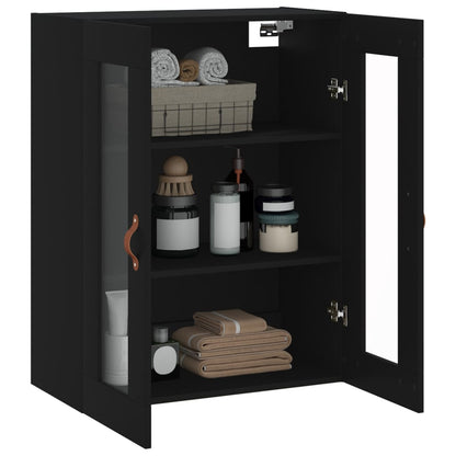 Wall Mounted Cabinet Black 69.5x34x90 cm