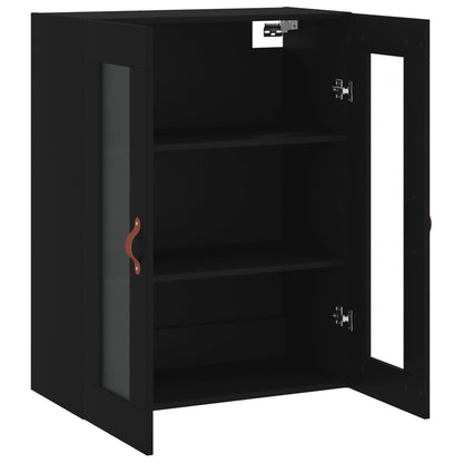 Wall Mounted Cabinet Black 69.5x34x90 cm