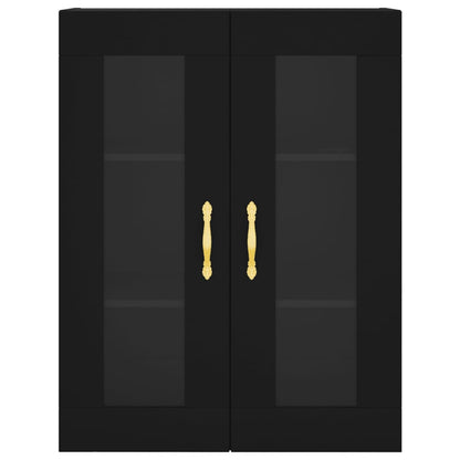 Wall Mounted Cabinet Black 69.5x34x90 cm