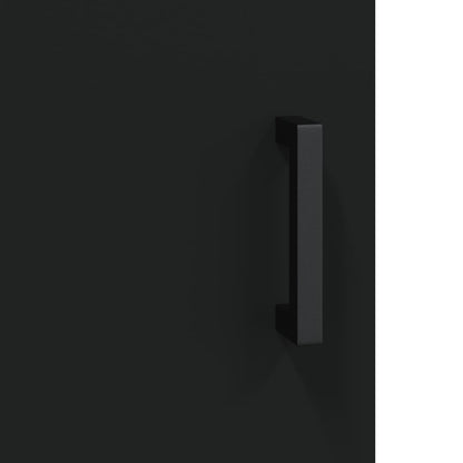 Wall Mounted Cabinet Black 69.5x34x90 cm